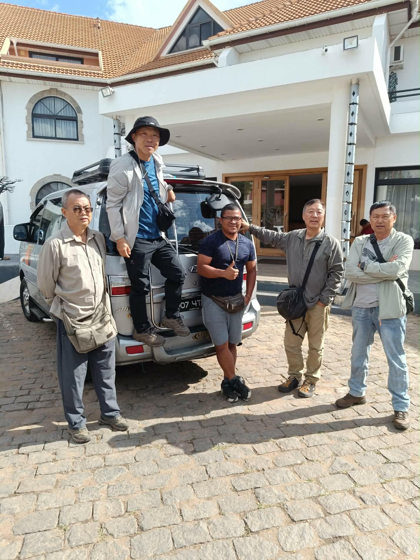 Madagascar wildlife guide with binoculars